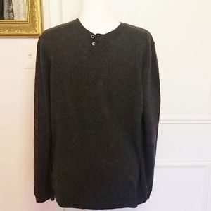 AUTUMN CASHMERE charcoal crew sweater